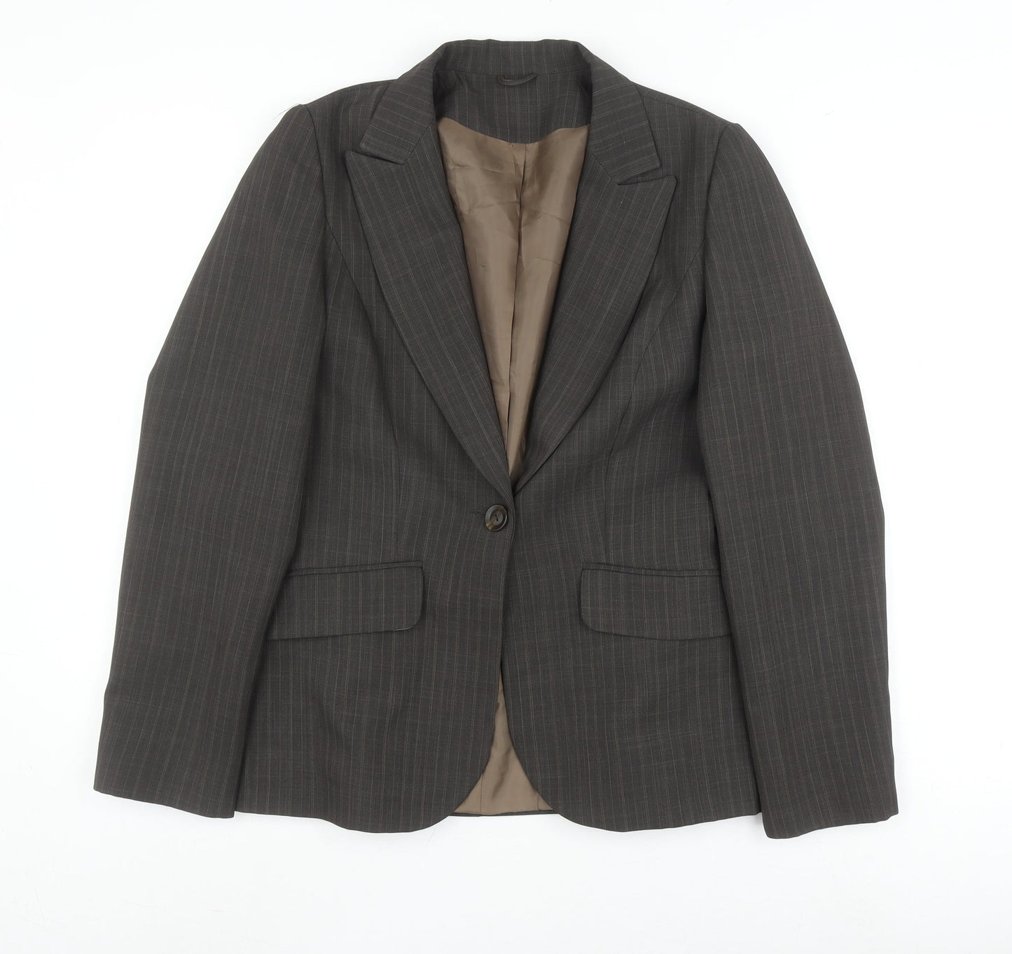 Bay Women's Grey Pinstripe Blazer Size 12