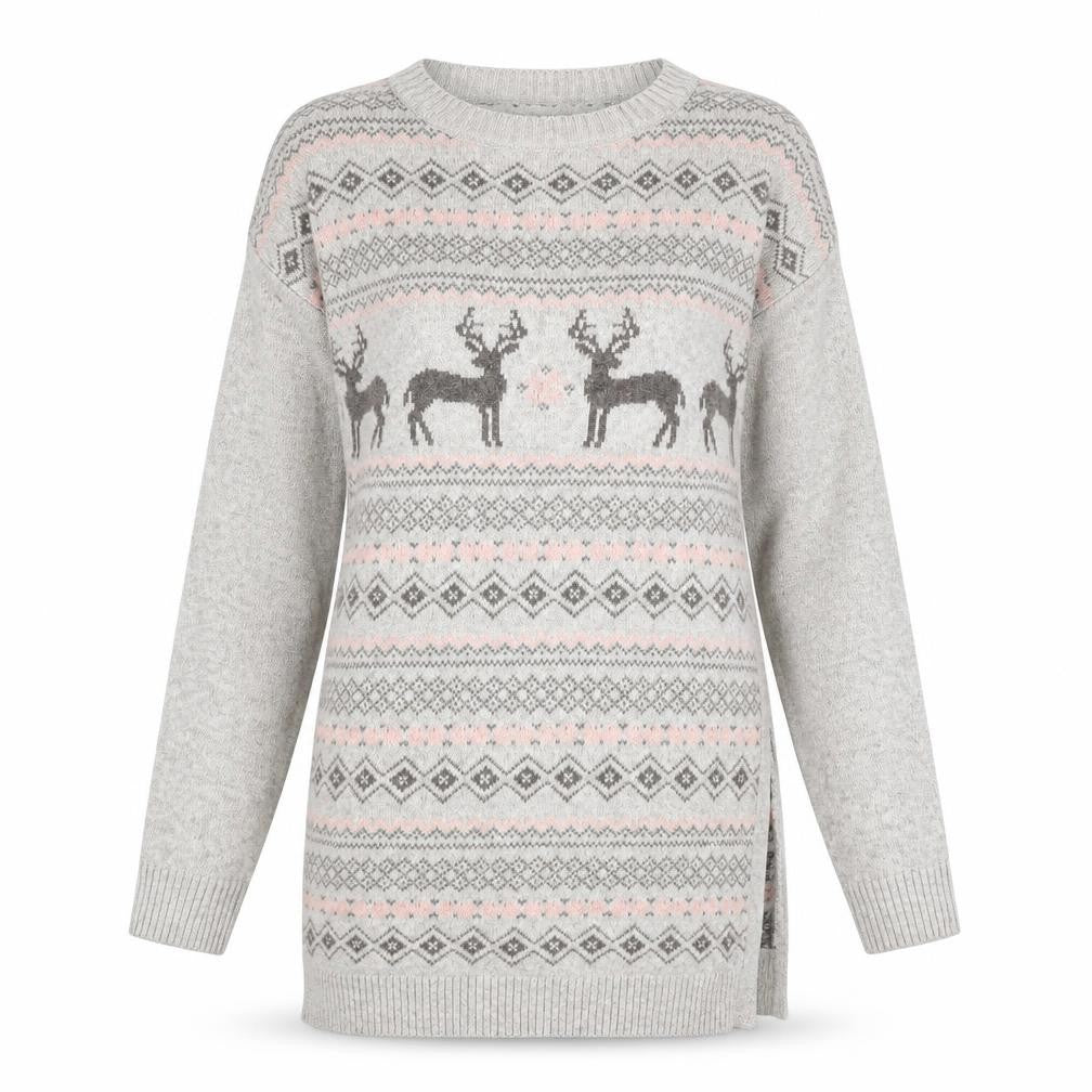 Womens UK 12 Regular Fat Face Grey Pullover