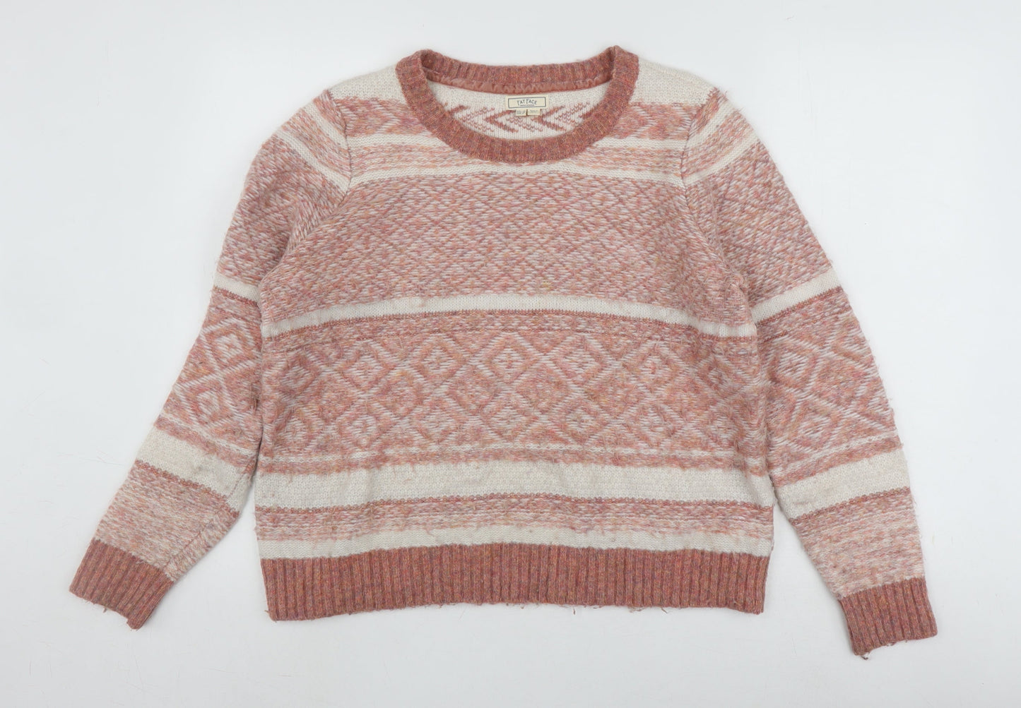 Fat Face Women's Multicoloured Geometric Jumper UK 12