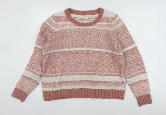 Fat Face Women's Multicoloured Geometric Jumper UK 12