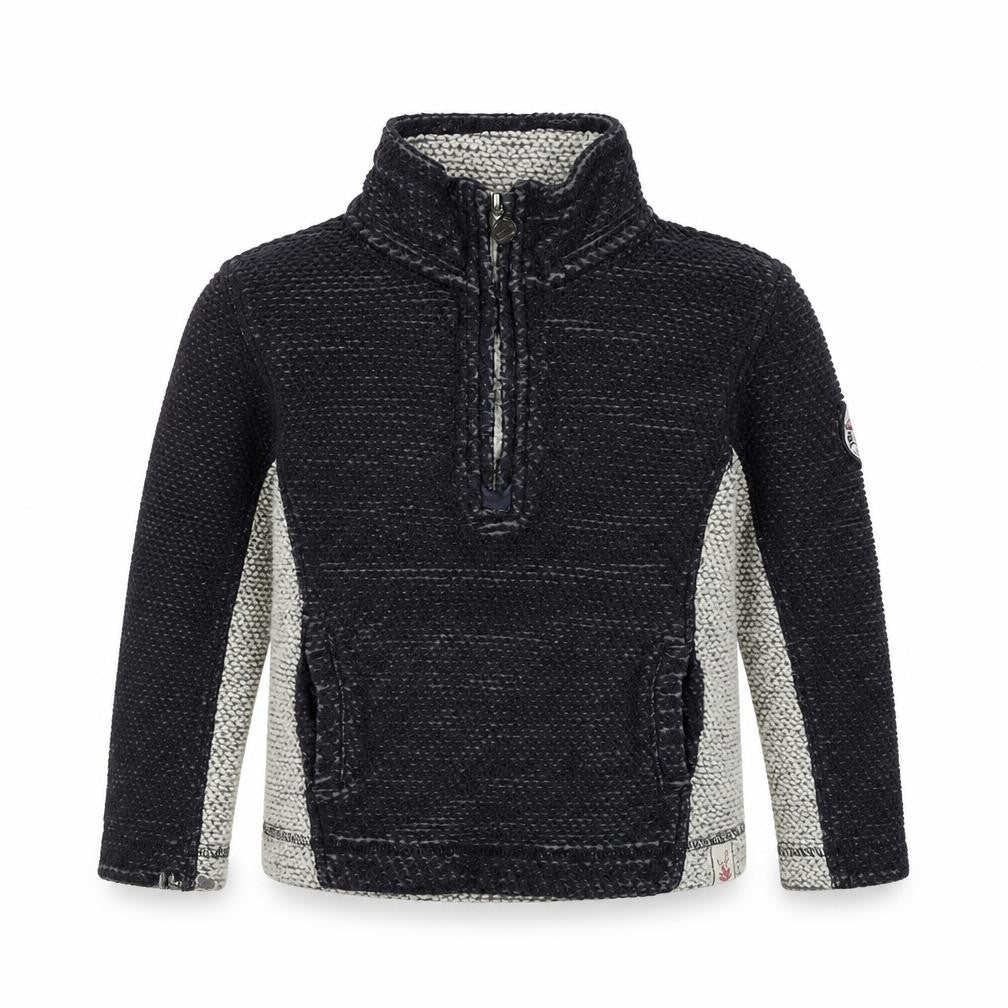 Weird Fish Girls Black 1/4 Zip Sweatshirt Size 5-6 Years