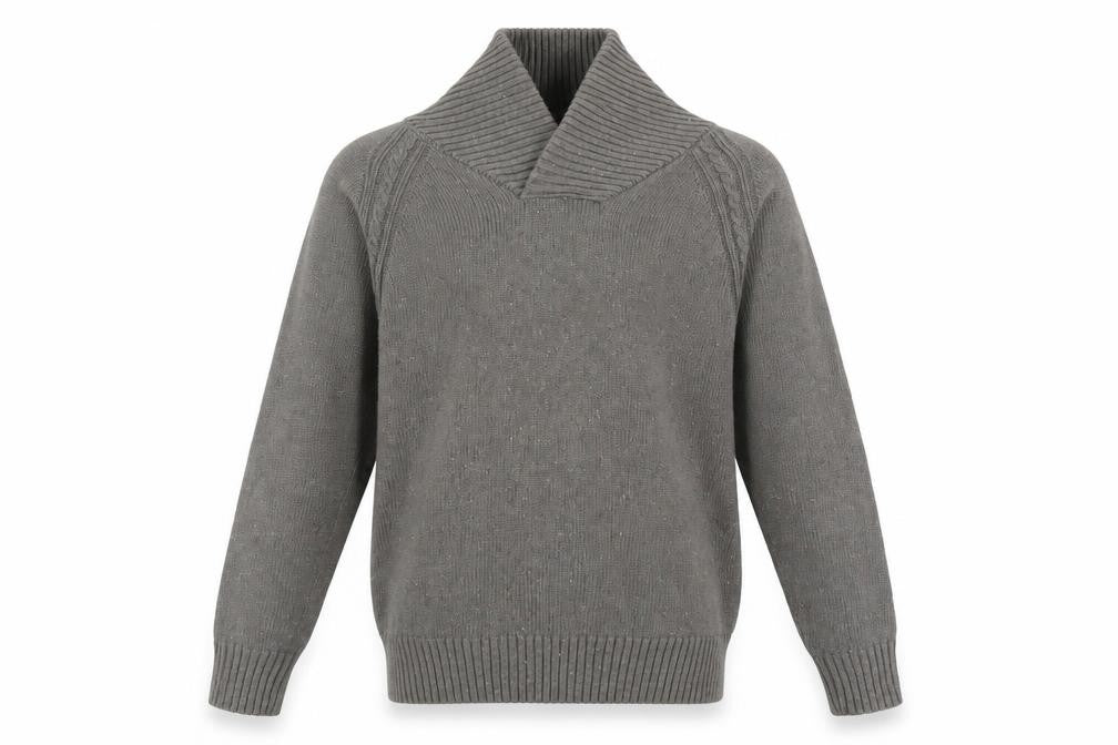 Howick Men's Grey Pullover Jumper Roll Neck Size L