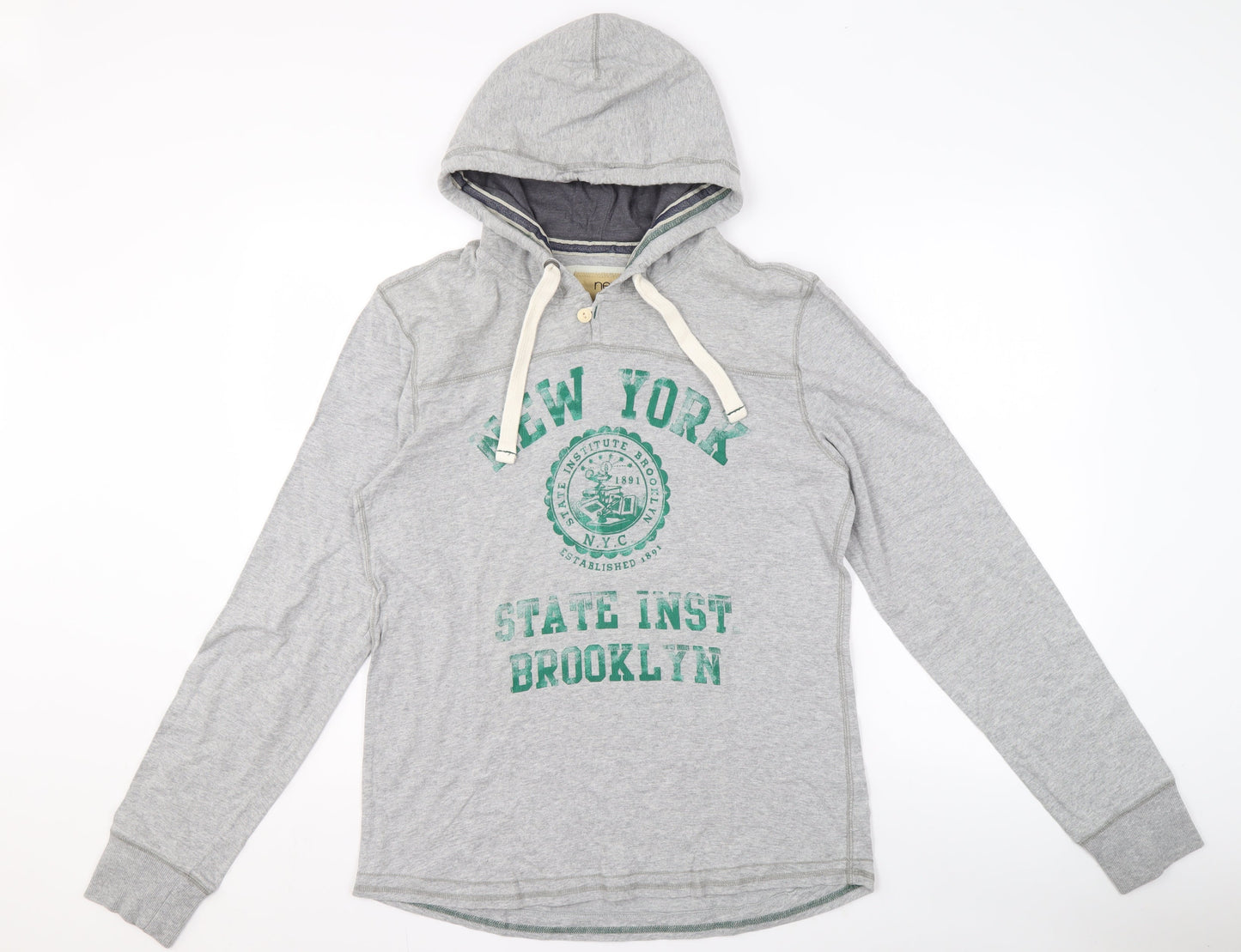Next Men’s Grey College Hoodie Size M