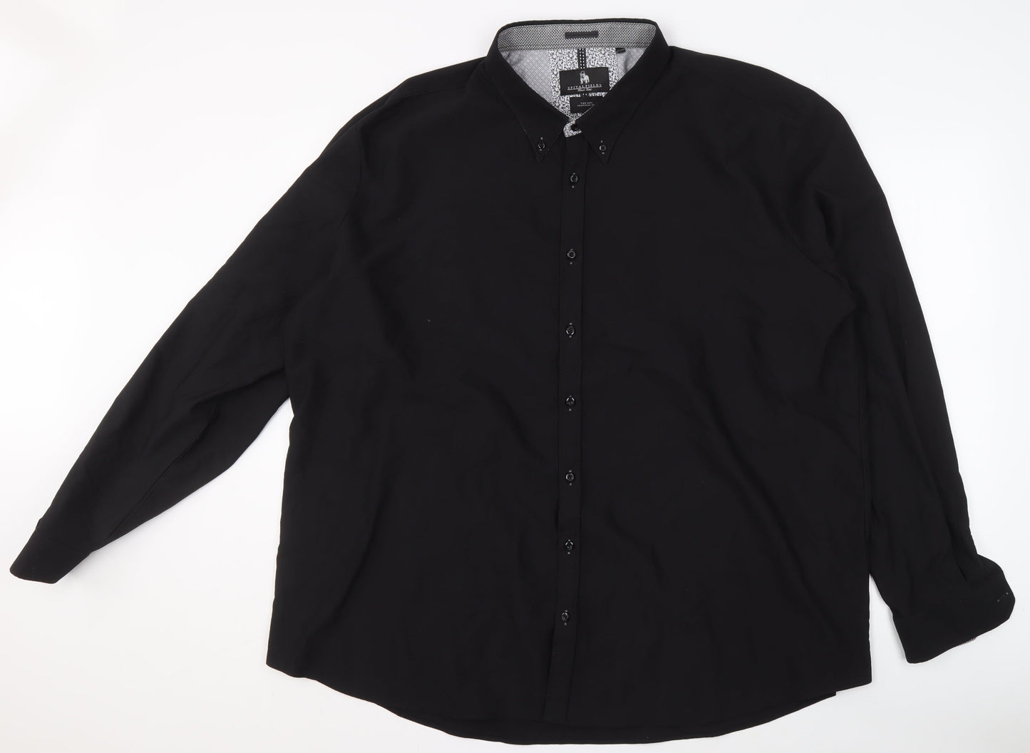 Spitalfields Men's Black 3XL Long Sleeve Shirt