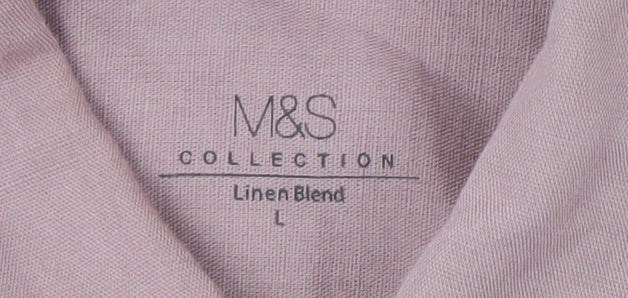 Marks and Spencer Men's Linen Blend Shirt L