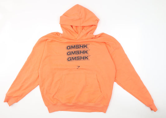 Gymshark Men's Orange M Hoodie with Logo