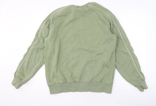Puma Men's Green Logo Pullover Sweatshirt L