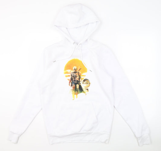 Star Wars Men's White S Fleece Hoodie Pullover