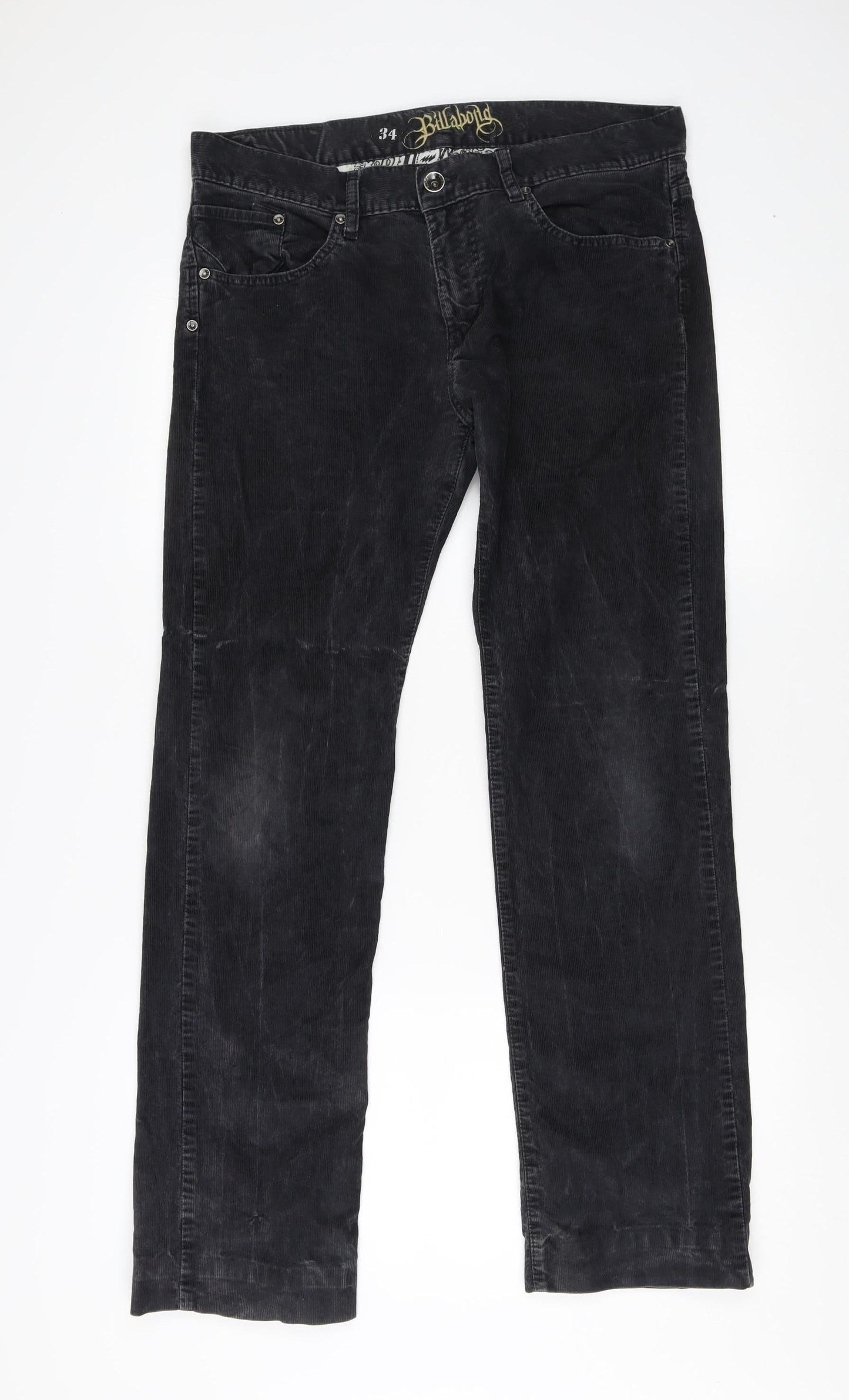 Billabong Unisex Black Straight Trousers UK 6