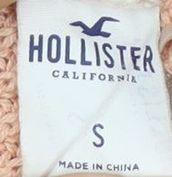 Hollister Women's Pink Open-Knit Pullover Jumper S