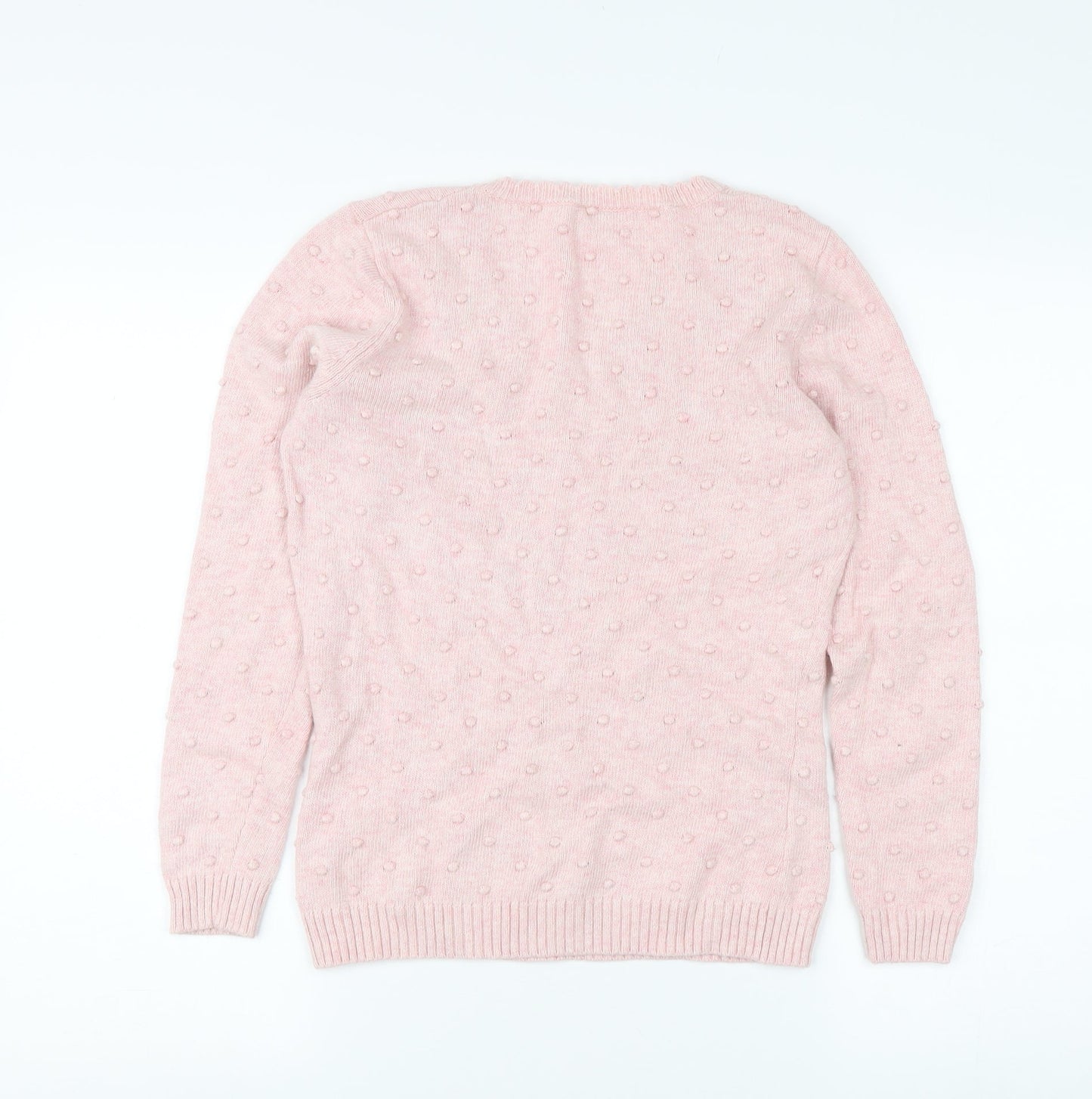 CC Women's Pink V-Neck Pullover Jumper, Size S
