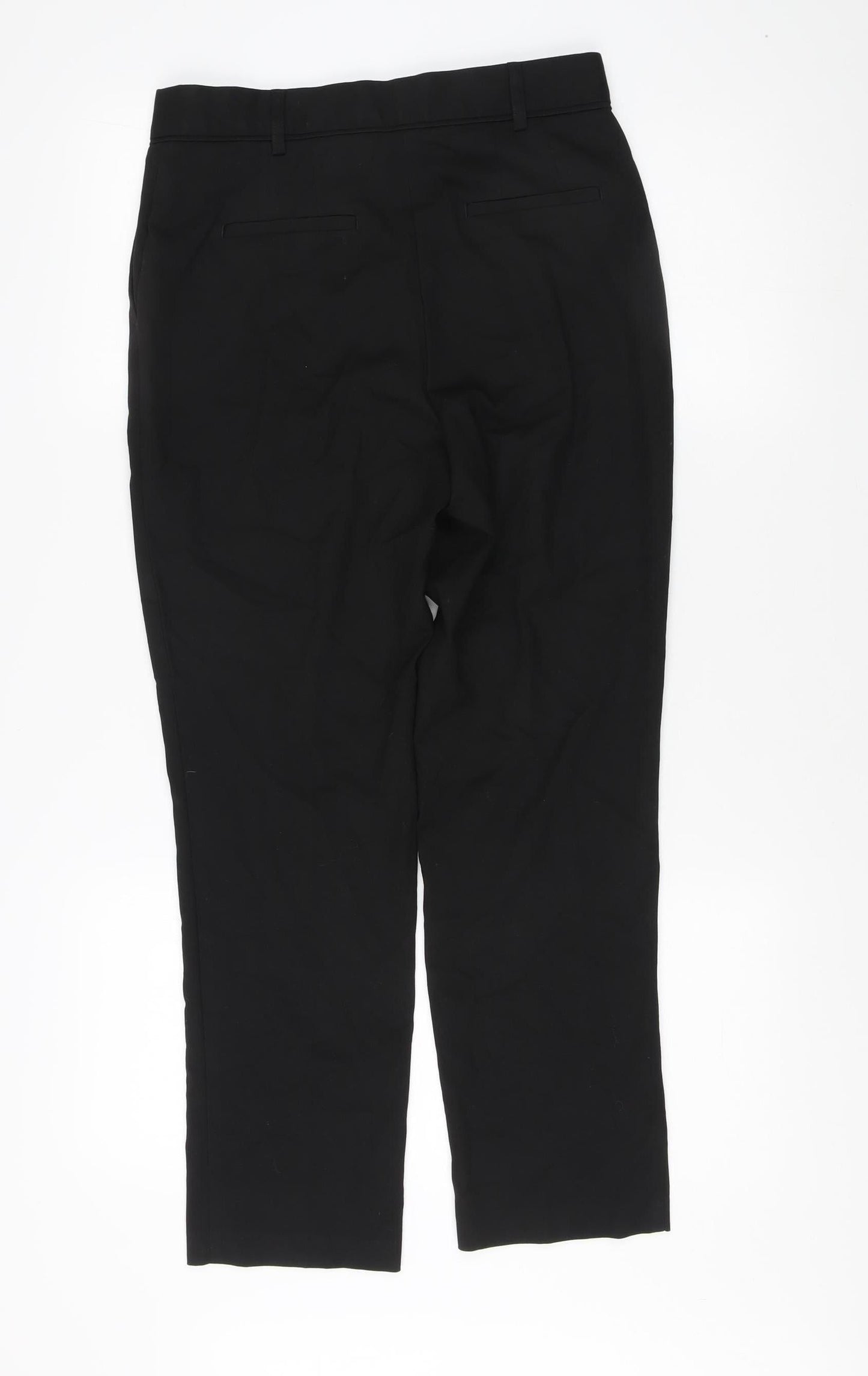 Next Women's Black Straight Trousers Size 8R - Workwear Essential