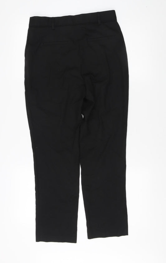 Next Women's Black Straight Trousers Size 8R - Workwear Essential