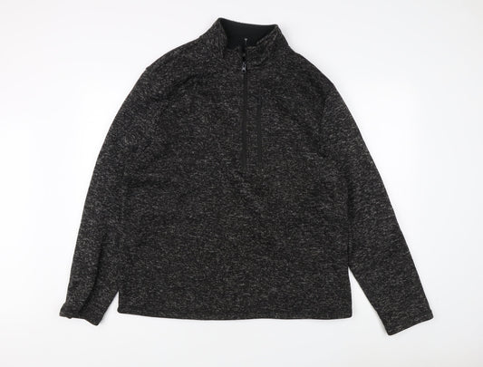 Crane Men's XL Black 1/4 Zip Sweatshirt