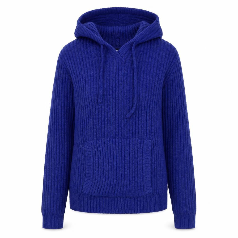 Marks and Spencer Women's Blue Hooded Pullover Jumper XS