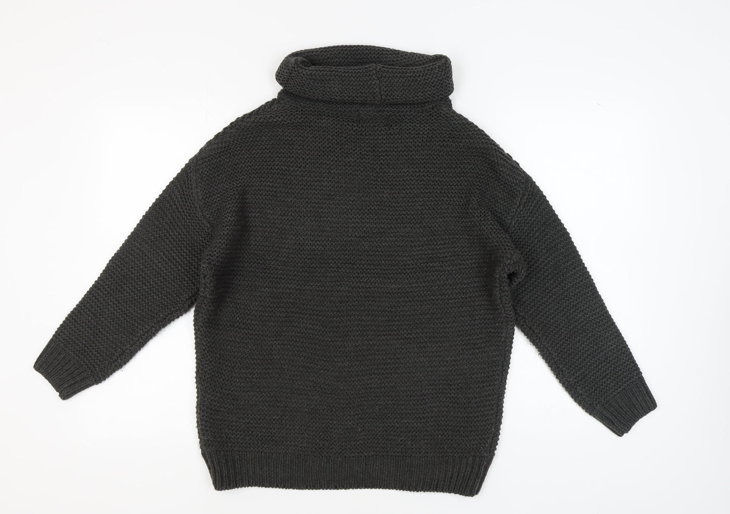 Pull & Bear Black Cowl Neck Jumper M Unisex