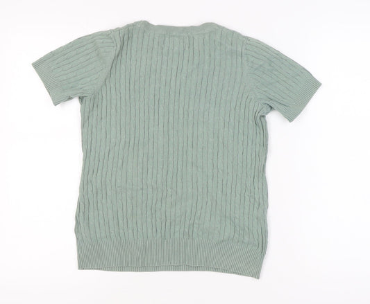 Jones New York Women's Green Pullover Jumper, M, Cotton