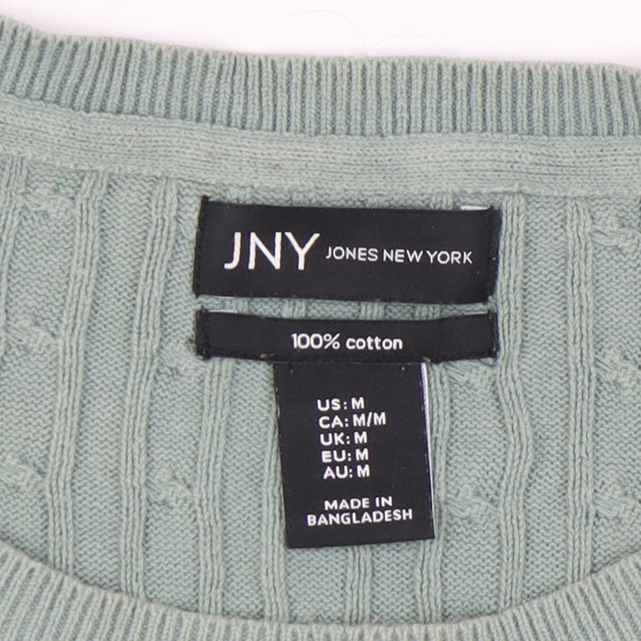 Jones New York Women's Green Pullover Jumper, M, Cotton