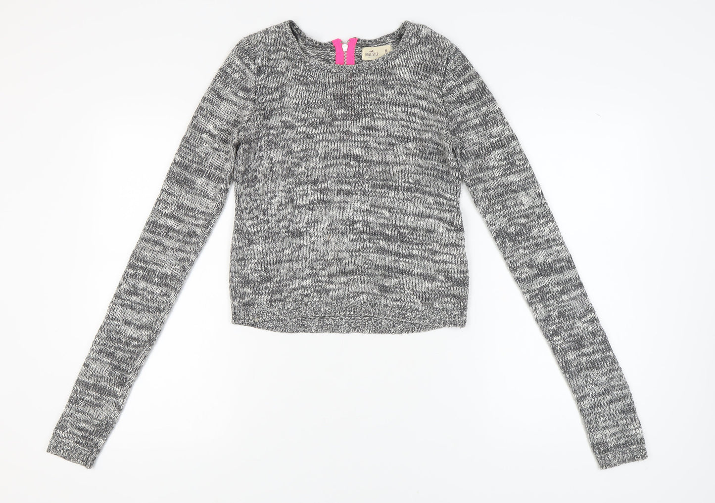 Hollister Women's Grey Knit Pullover Jumper M