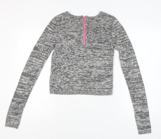 Hollister Women's Grey Knit Pullover Jumper M