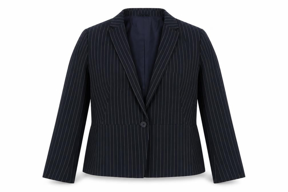 Marks and Spencer Women's Black Pinstripe Blazer UK 16
