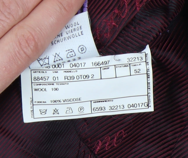 Moschino Men's Black Striped Wool Suit Jacket UK 42