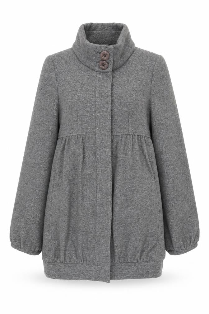 Womens UK Size 8 Regular Jane Norman Grey Wool Blend Coatigan