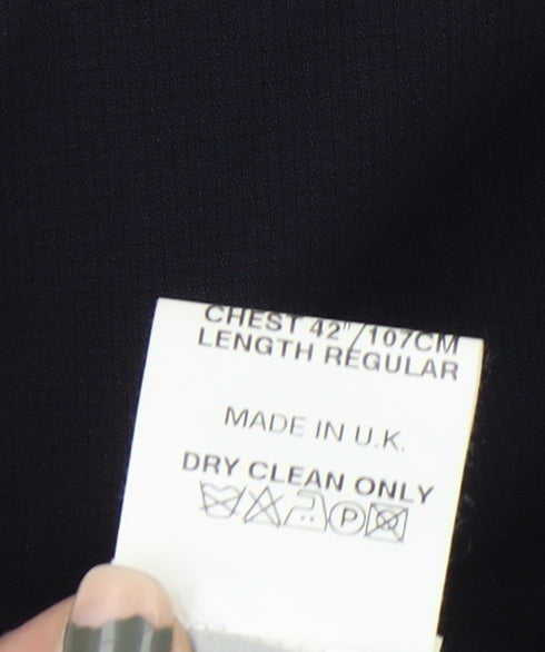 Daniel Hechter Men's Black Wool Blazer 42R