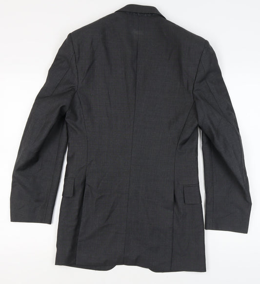 Gieves & Hawkes Grey Wool Men's Blazer 38 Regular Fit