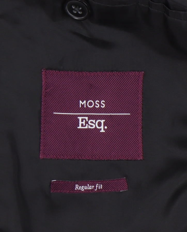 Moss Esq Black Men's Blazer Regular Fit Size 42R