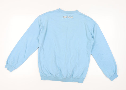 Missguided Women's Blue Sweatshirt Size 8 Logo