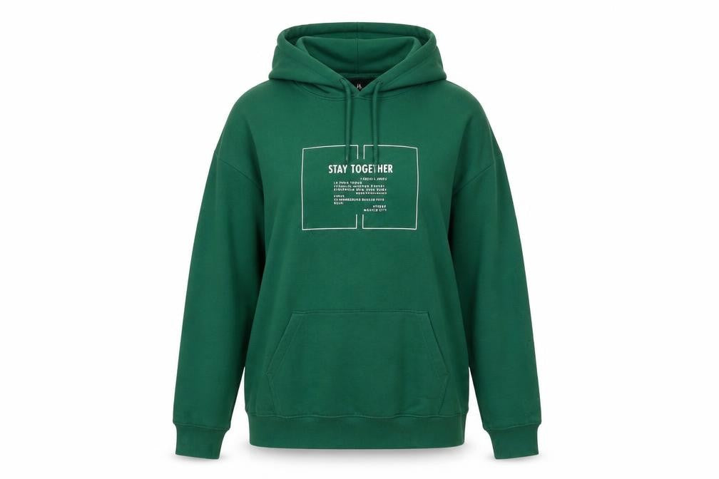 H&M Womens Green Pullover Hoodie XS