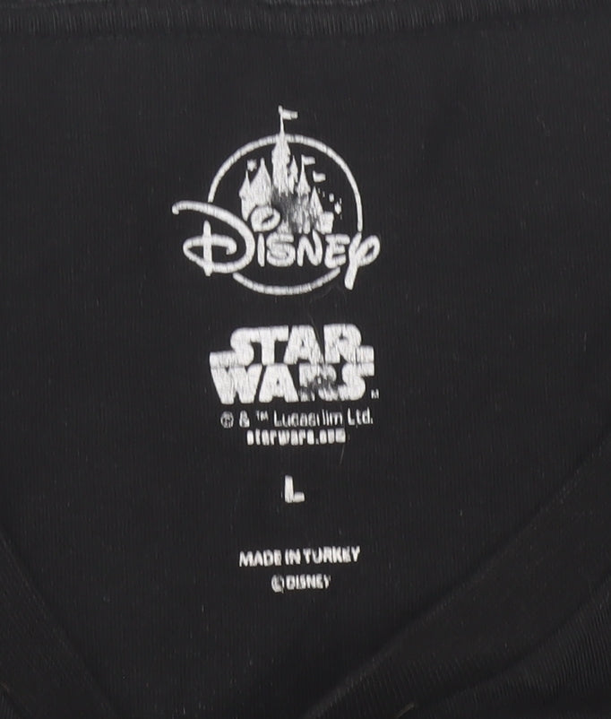 Disney Men's Black Star Wars T-Shirt L