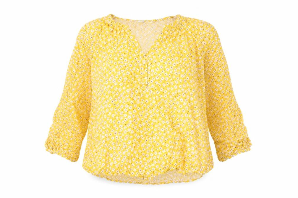 Womens UK Size XL Old Navy Yellow Rayon Blouse