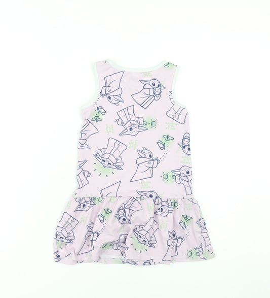 Star Wars Girls Pink Cartoon Tank Dress - 4-5 Years