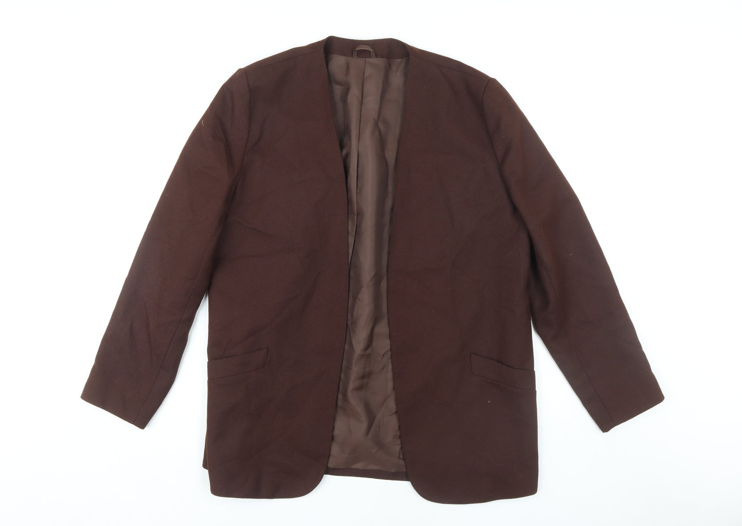 Features Women’s Brown Blazer, Size 14, Mid-Length