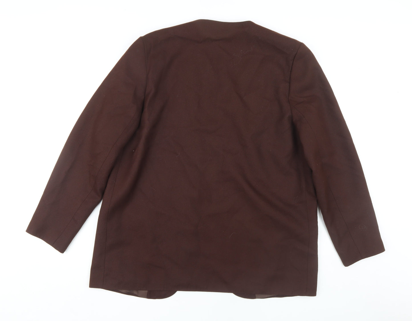 Features Women’s Brown Blazer, Size 14, Mid-Length