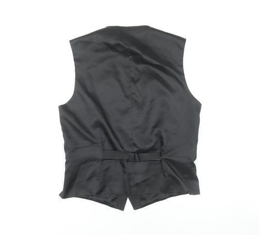 Racing Green Men's Grey Waistcoat, 40R Chest, Formal