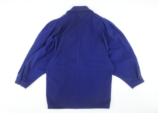 Cache D'Or Women's Blue Wool-Cashmere Jacket Size 12