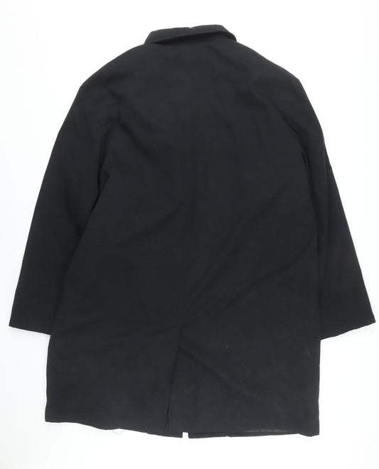 Bhs Men's Black XL Long Cotton Coat