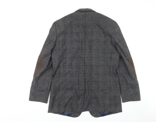 Austin Reed Men's Grey Check Blazer, Medium, Elegant Style