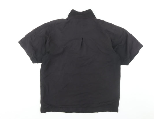 Dunlop Men's Black 1/2 Zip T-Shirt, Size M