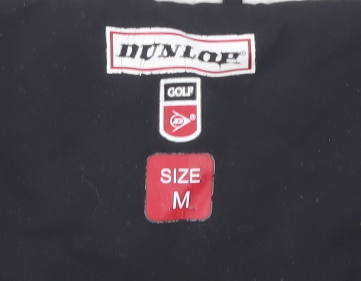Dunlop Men's Black 1/2 Zip T-Shirt, Size M