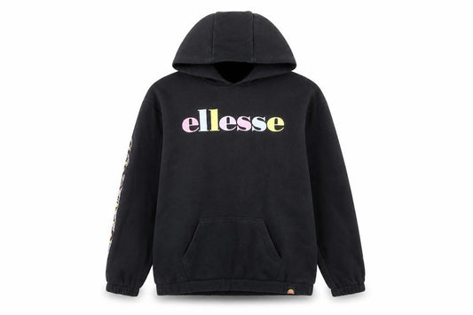 Ellesse Girls Black Hoodie 13-14 Years Logo Pullover
