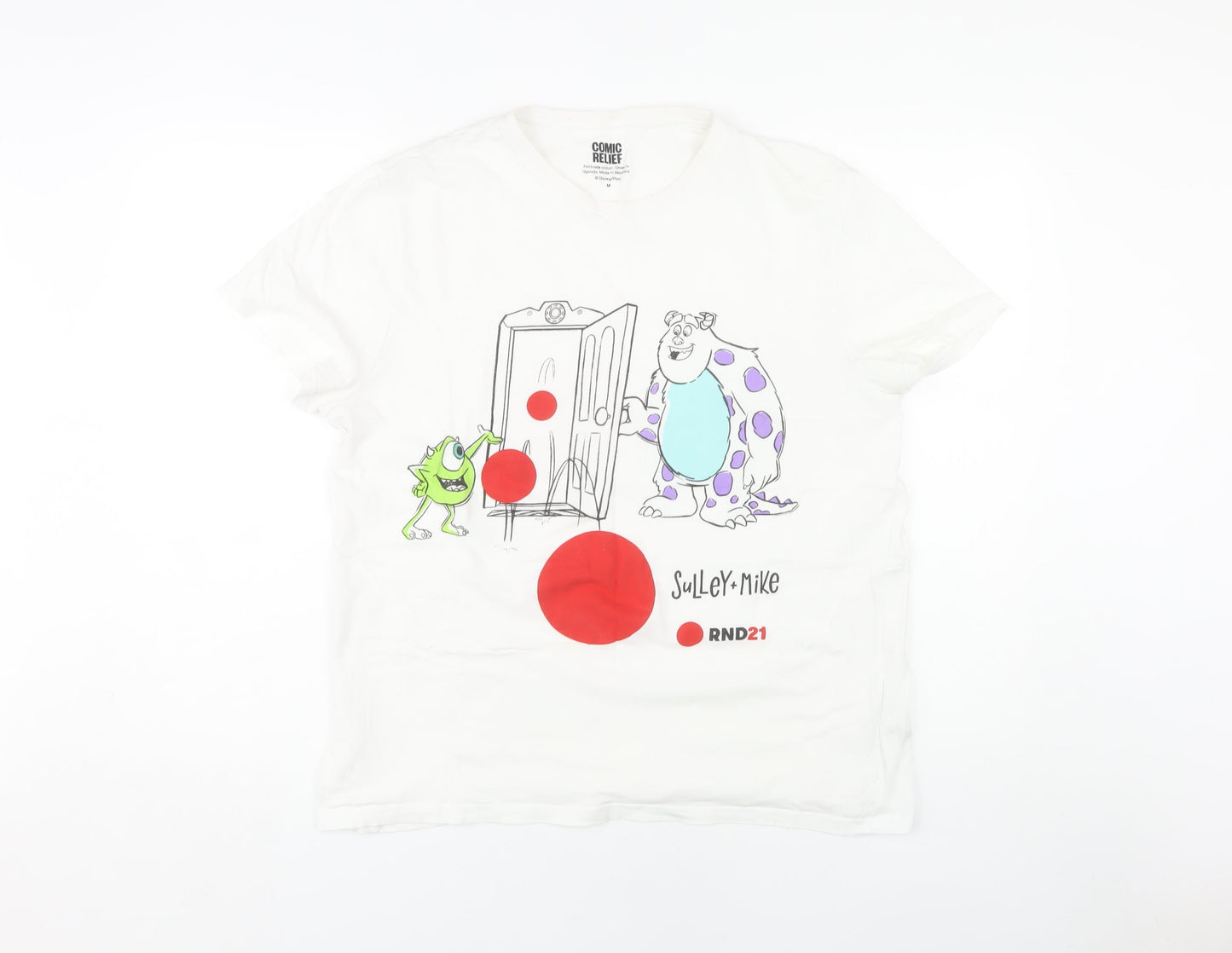 Comic Relief White T-Shirt Unisex M Cartoon