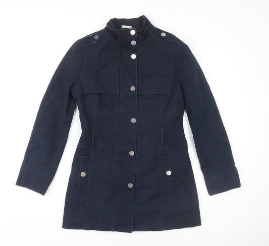 Marks and Spencer Women's Blue Military Style Jacket, Size 8