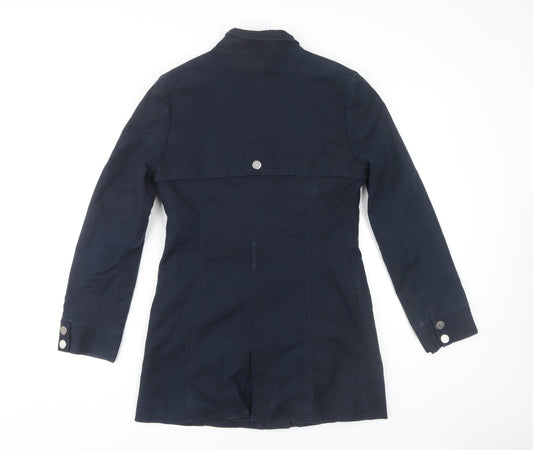 Marks and Spencer Women's Blue Military Style Jacket, Size 8