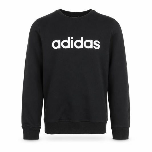 adidas Boys Black Sweatshirt, Logo, 13-14 Years, Graphic Print