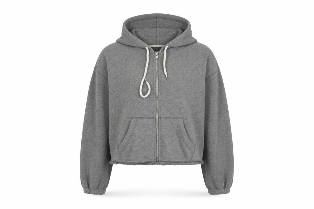 Womens UK Size S Regular Hollister Grey Cotton Blend Jacket