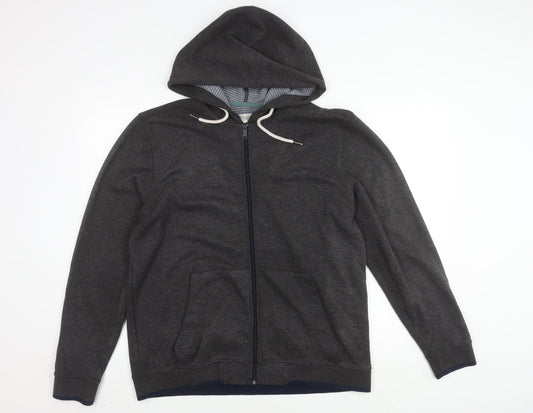 Racing Green Men's Grey Basic Jacket, L, Hooded Casual